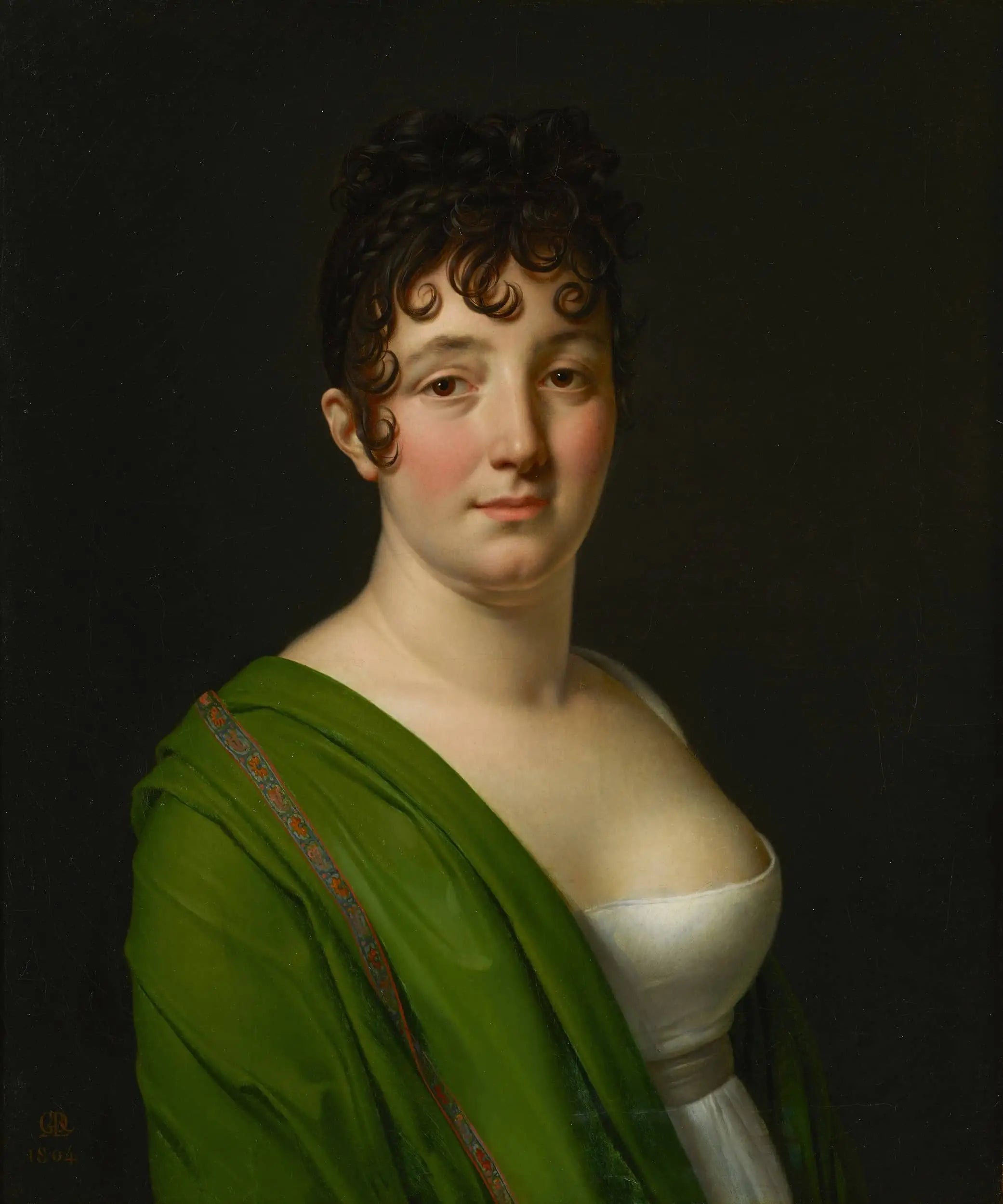 Madame Bocquet au châle vert - Anne-Louis Girodet image 1 tableau peint à l’huile sur toile