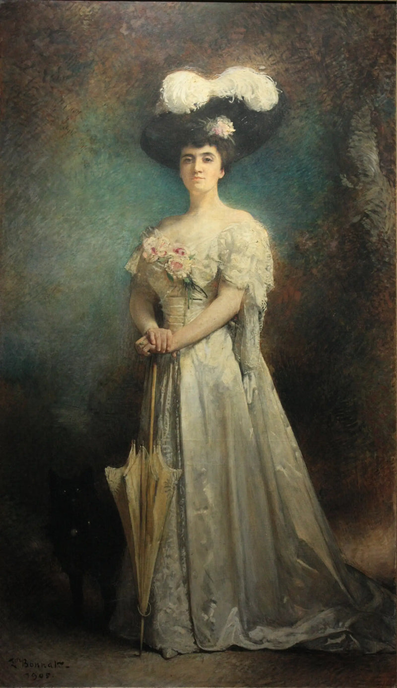 마담 모리스 파스칼과 그녀의 개 타이니 - 레옹 보나