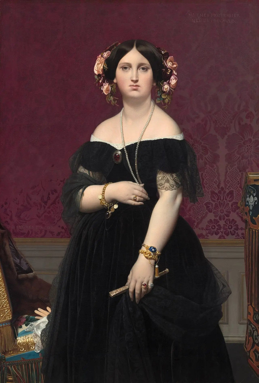 Madame Moitessier - Jean-Auguste-Dominique Ingres image 1 copie de tableau peinte à la main