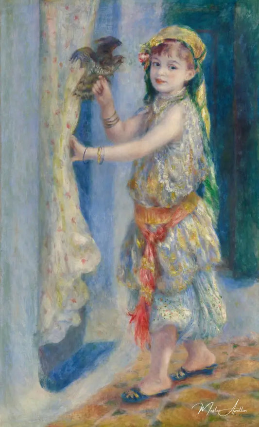 Mademoiselle Fleury en costume algérien - Pierre-Auguste Renoir - Reproductions de tableaux et peintures haut de gamme