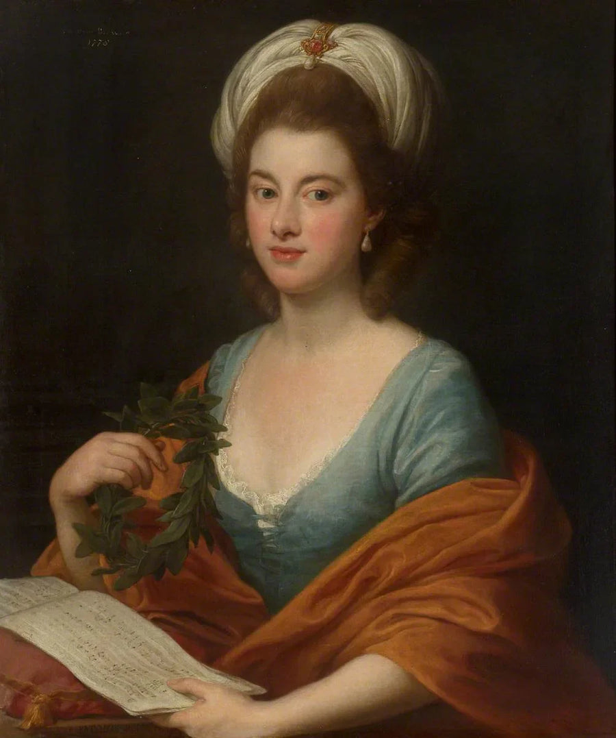 프랑세스 리드 브라운 양, 음악과 왕관을 들고 - Pompeo Batoni