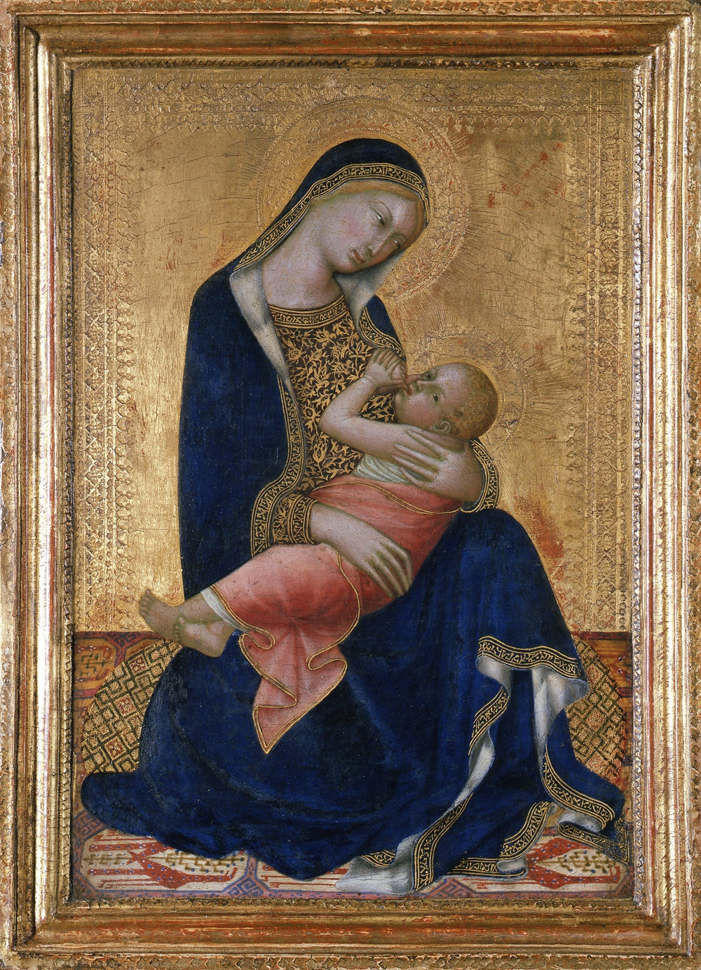 Madonna lactans - Lippo Memmi image 1 reproduction artisanale de tableau