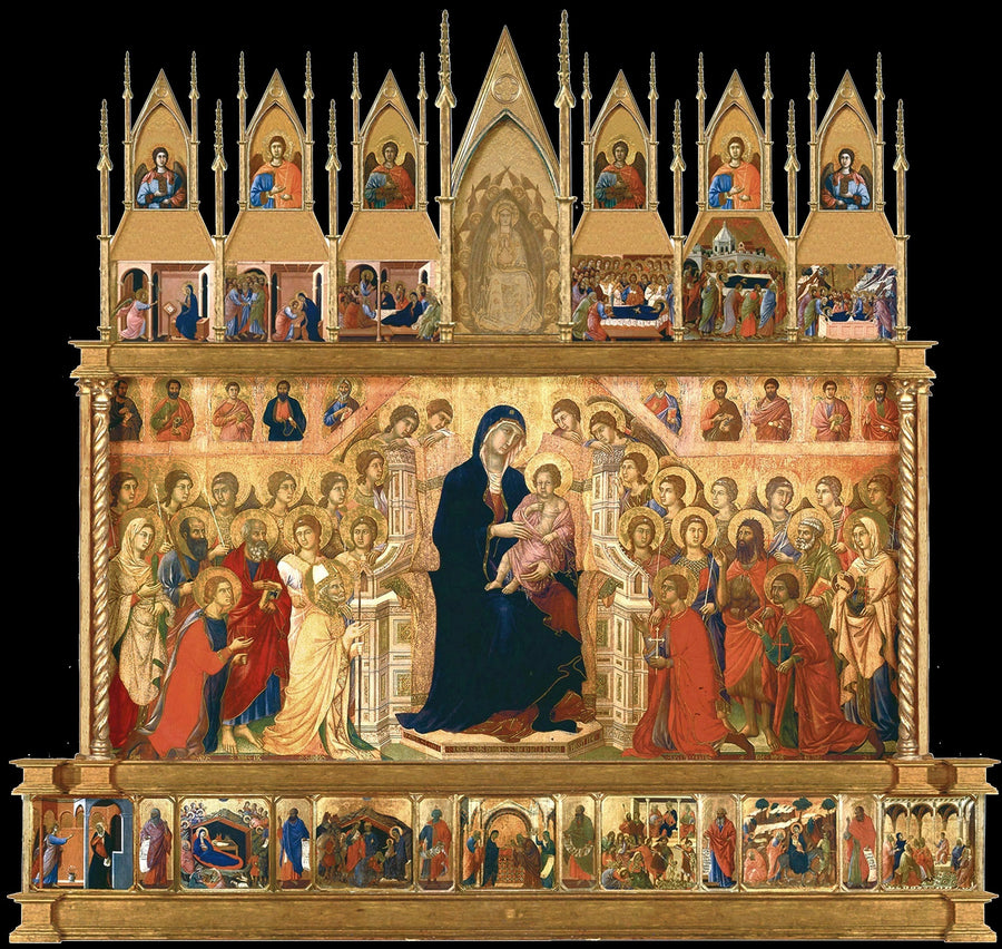 La Maestà : La Tentation du Christ - Duccio di Buoninsegna