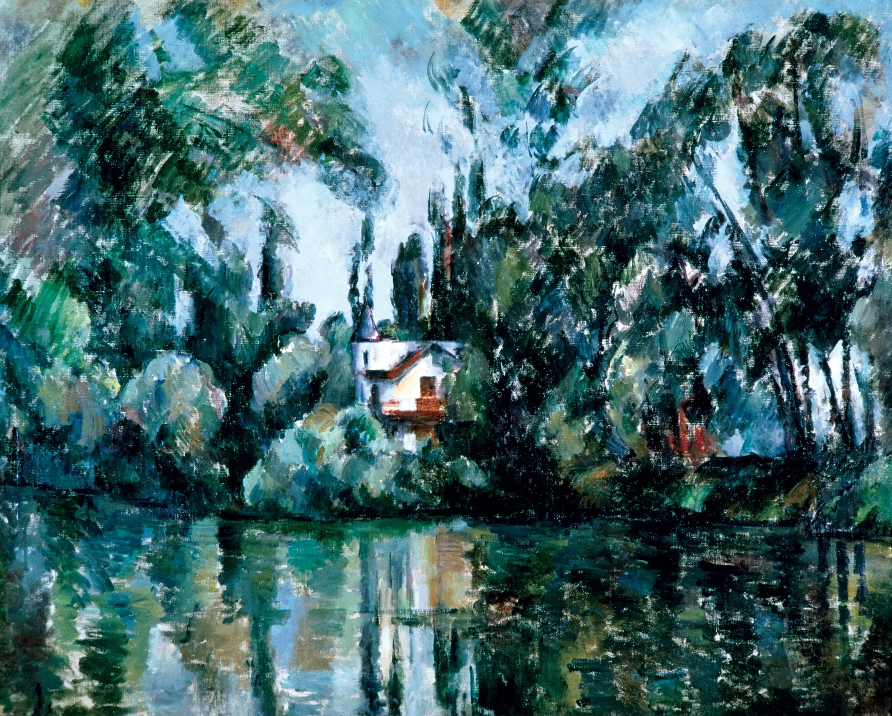 Maison au bord de la Marne - Paul Cézanne image 1 reproduction artisanale de tableau