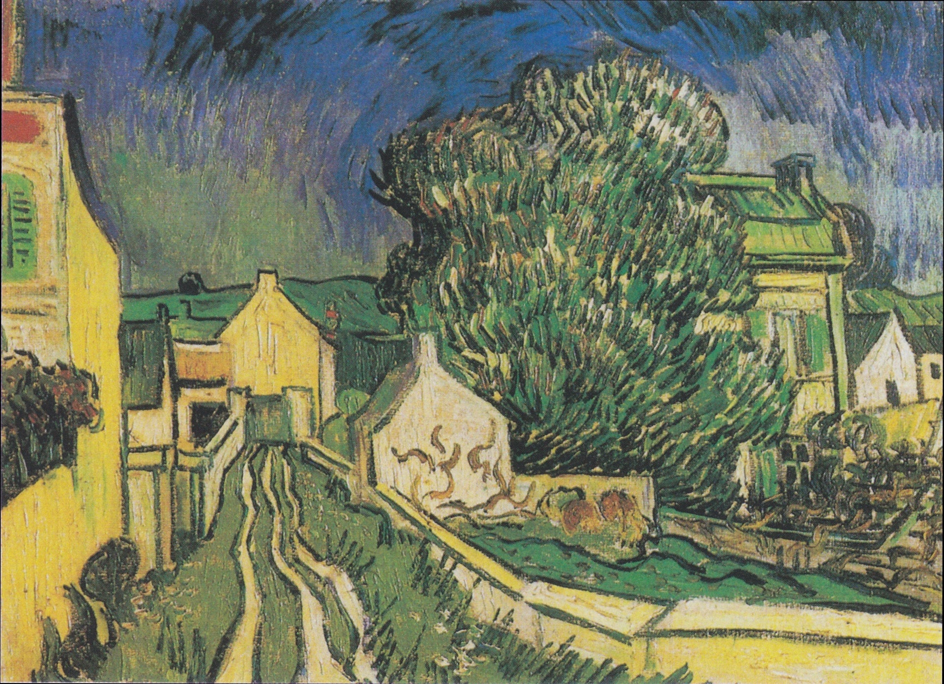 La Maison du Père Pilon, paysage peint par Vincent van Gogh à Auvers-sur-Oise en mai 1890