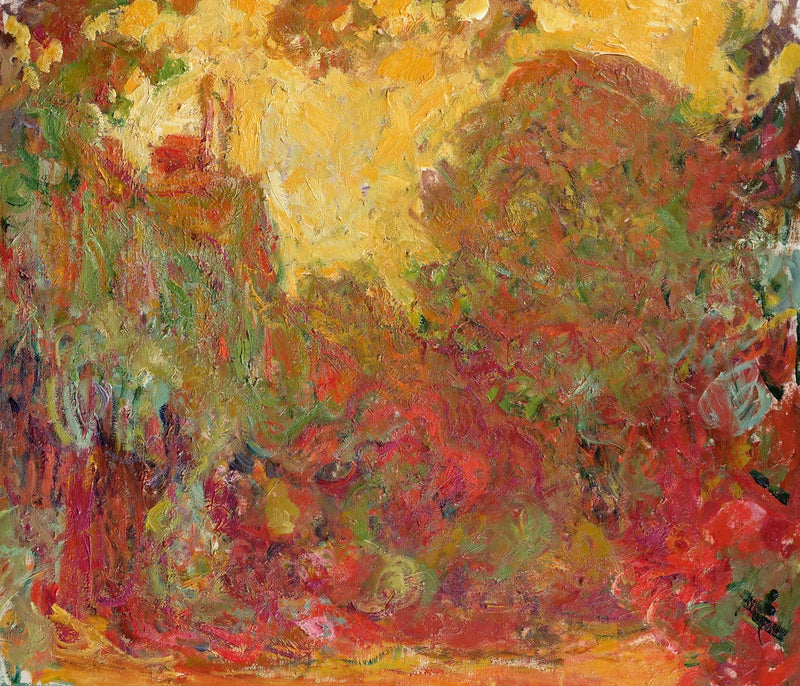 장미 정원에서 본 집 - Claude Monet