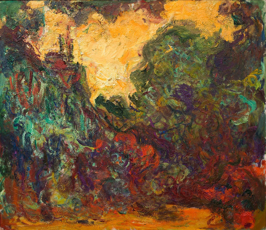 장미 정원에서 본 집 - Claude Monet