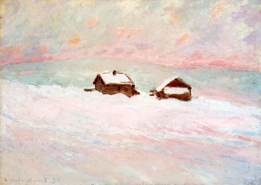 눈 속의 집들, 노르웨이 - Claude Monet