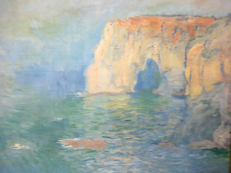 Étretat, la Manneporte, 물에 대한 반성 W1038 - 클로드 모네
