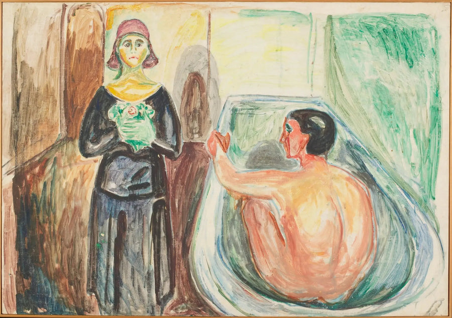 목욕 중인 마라와 샤를로트 코르데 - 에드바르 뭉크