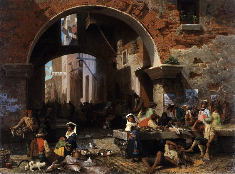 로마 수산시장. 옥타브 아치 - 알버트 비어슈타트

Source:
Marché au poisson romain. Arc d'Octave - Albert Bierstadt