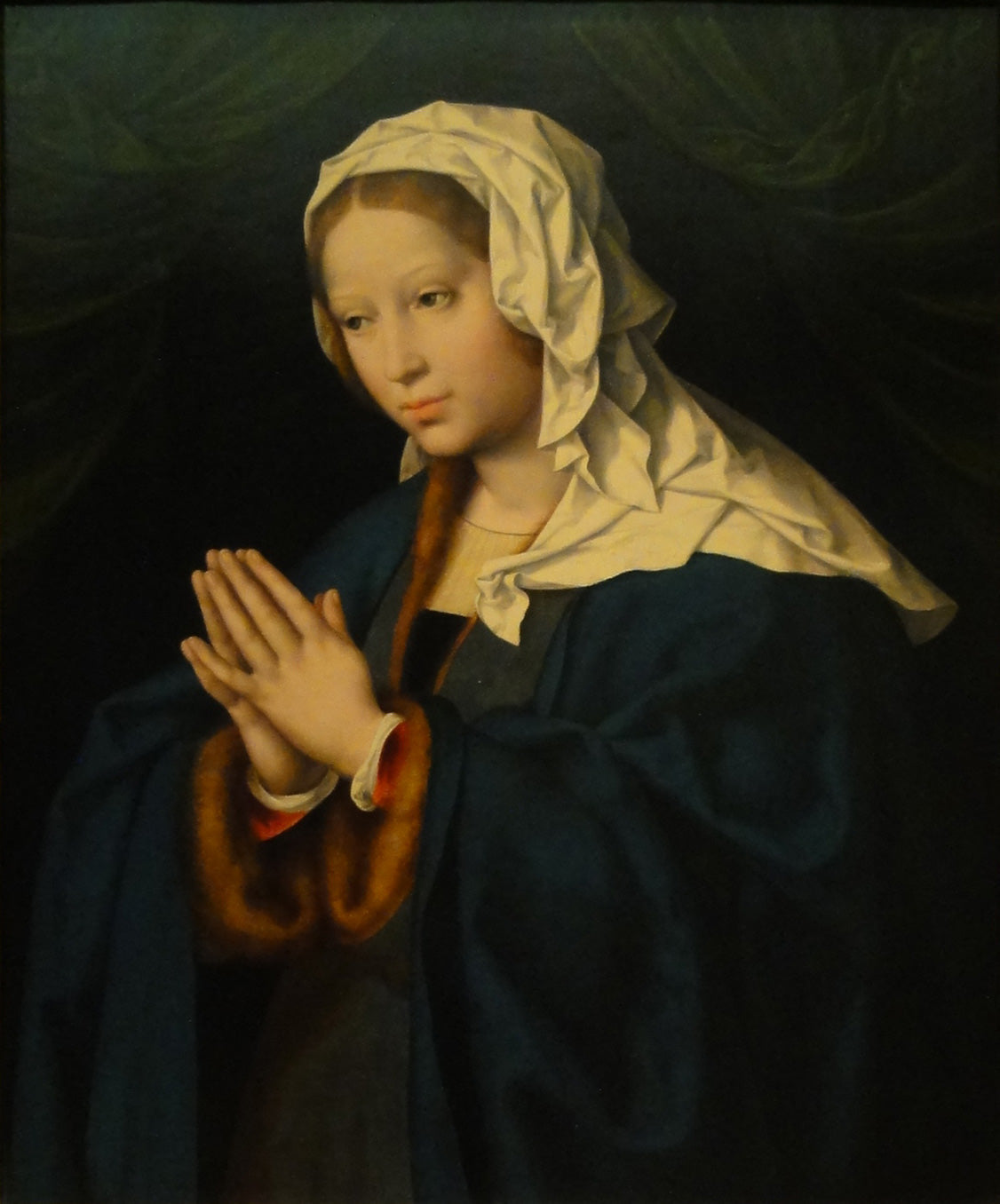 Marie en prière - Joos van Cleve image 1 reproduction de peinture à l’huile