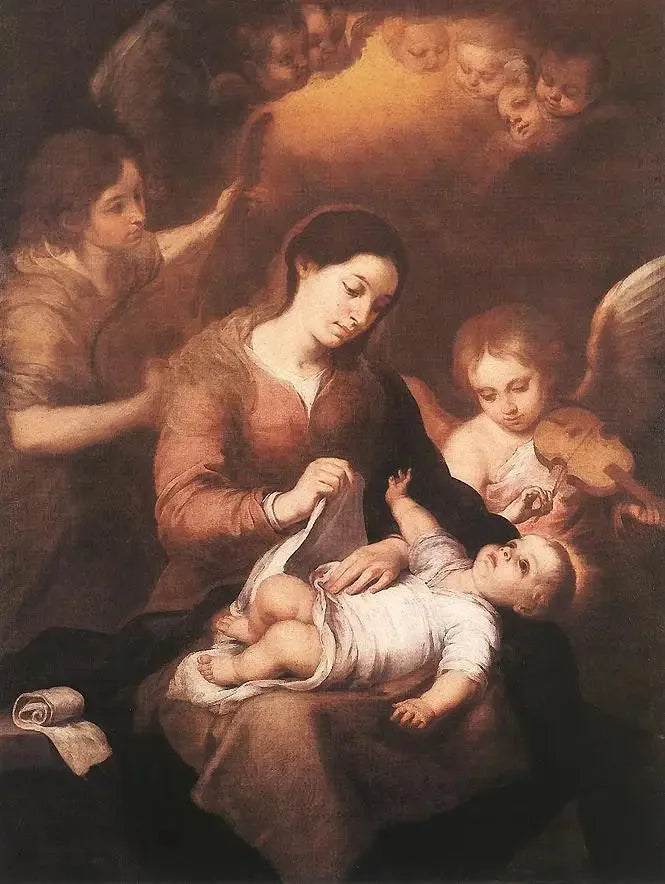 마리와 천사들이 음악을 연주하는 아이와 함께 - 바르톨로메 에스테반 무리요

Source:
Marie et l'Enfant avec des anges jouant de la musique - Bartolomé Esteban Murillo