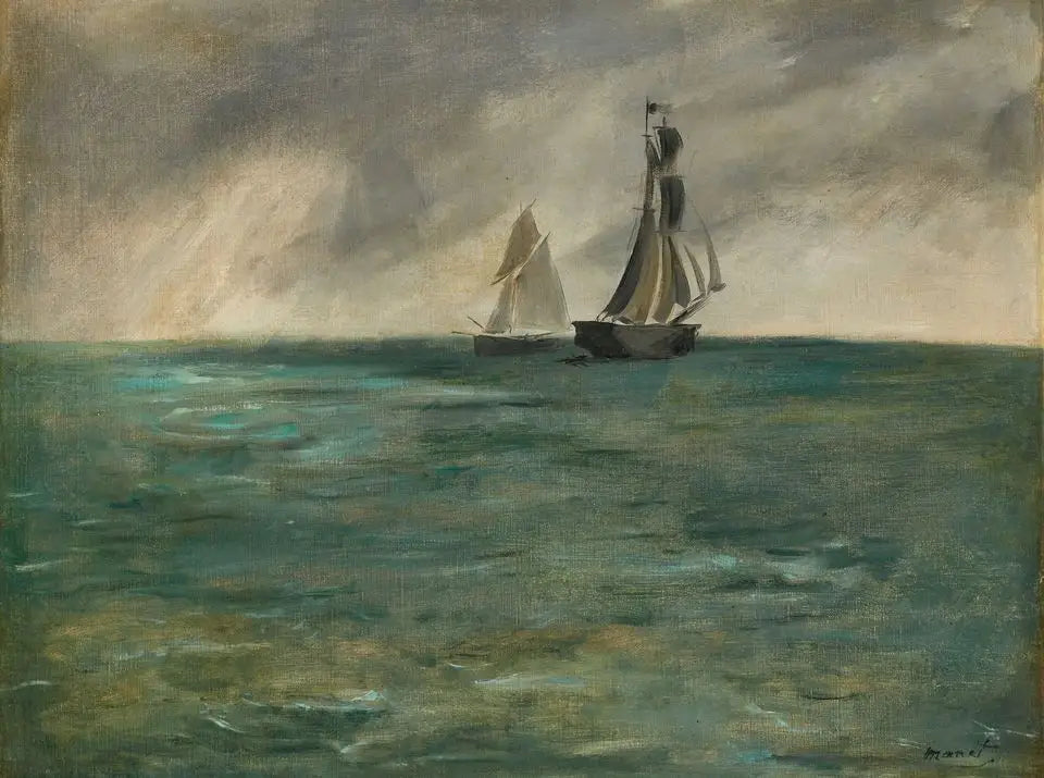 Marine, temps d’orage - Édouard Manet image 1 reproduction artisanale de tableau