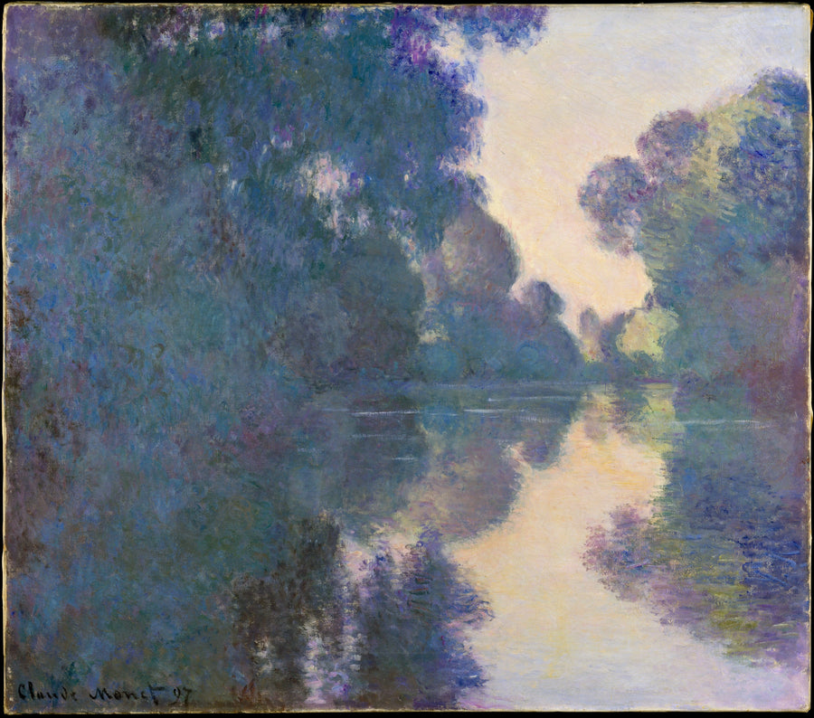 지베르니 근처의 Le Matin sur la Seine, Met W1482 - Claude Monet