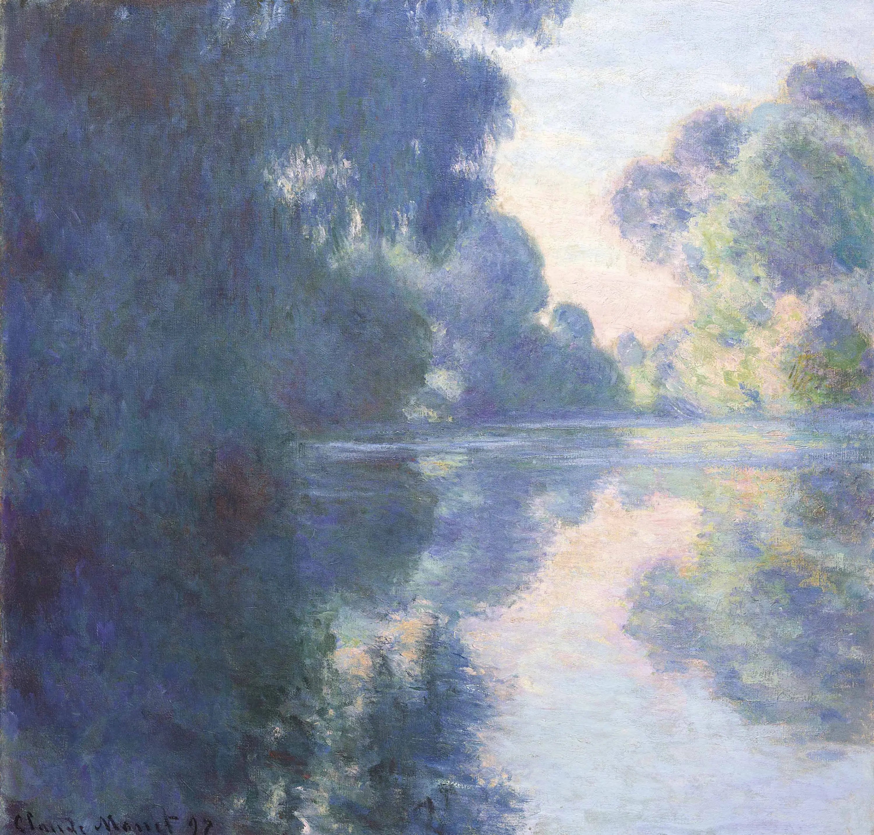 Reproduction du tableau « Matinée sur la Seine - Claude Monet » par Alpha Reproduction en peinture à l’huile