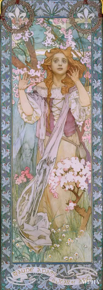 Maude adams en Jeanne d'Arc - Mucha - Reproductions de tableaux et peintures haut de gamme