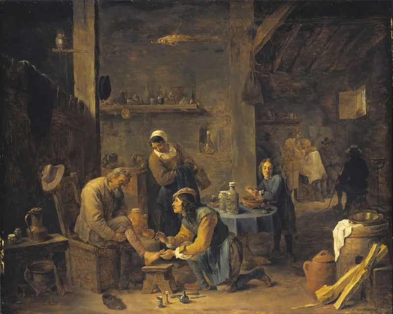 마을 의사가 환자를 방문하는 모습 - 데이비드 테니에르 르 쥬네

Source:
Médecin de village rendant visite à un patient - David Teniers le Jeune