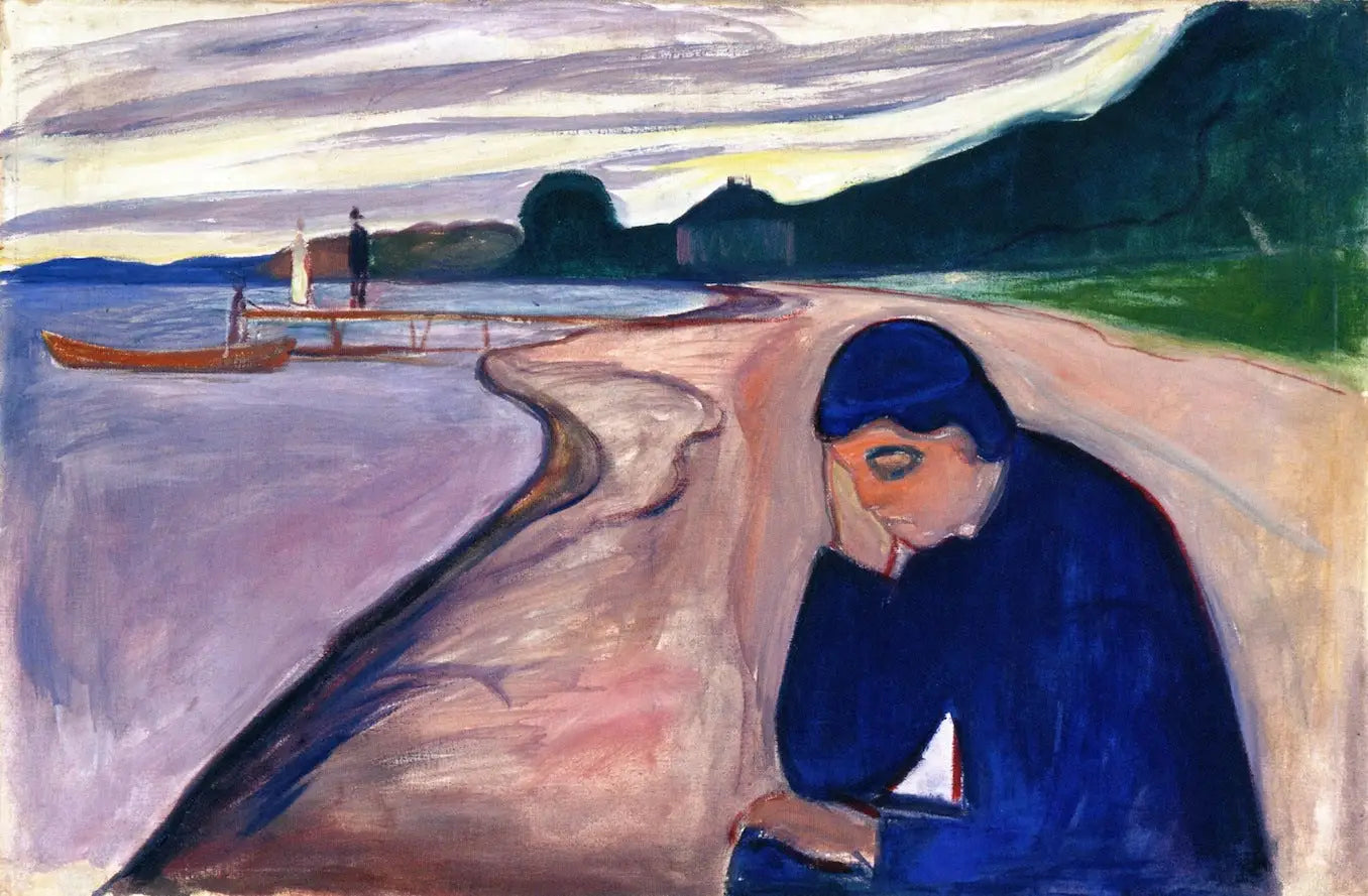 Reproduction du tableau « Mélancolie - Edvard Munch » par Alpha Reproduction en peinture à l’huile