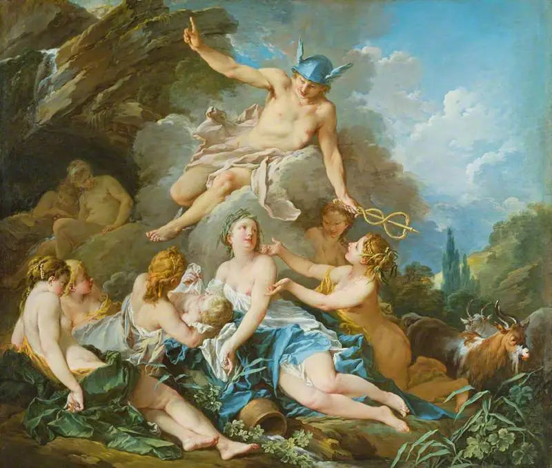프랑수아 부셰의 아이 바커스와 님프들을 자신감 있게 묘사한 그림

Source:
Mercure confiant l'enfant Bacchus aux nymphes - François Boucher