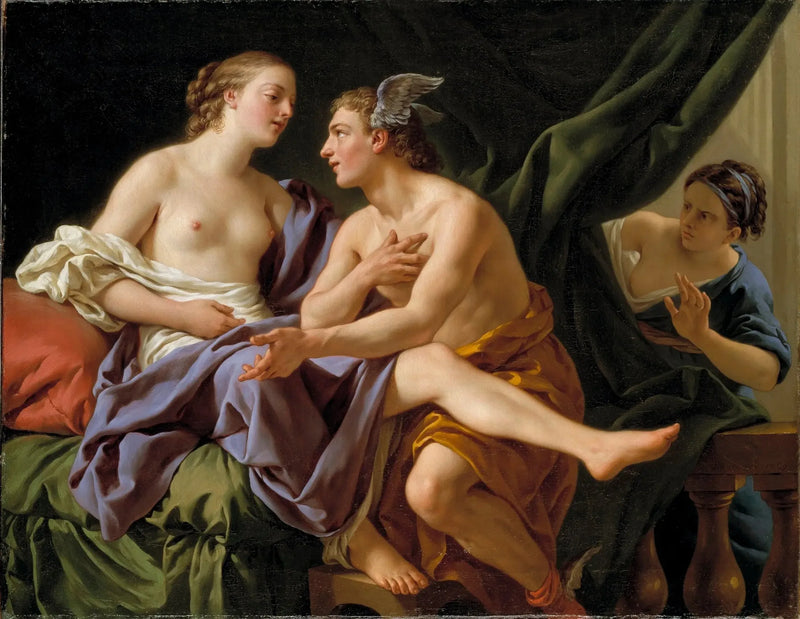 머큐르, 헤르세 및 아글로르 - 루이 장 프랑수아 라그레네

Source:
Mercure, Hersé et Aglaure - Louis Jean François Lagrenée