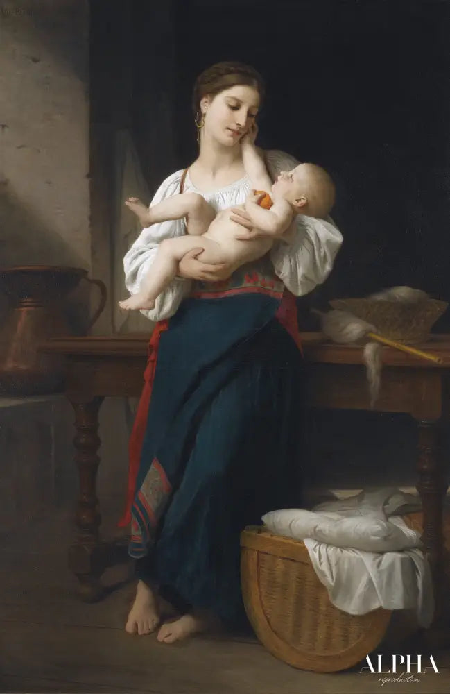 Mère et enfant - William Bouguereau - Reproductions de tableaux et peintures haut de gamme