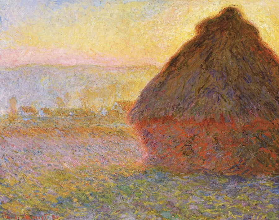 해질녘 짚단 더미 - Claude Monet