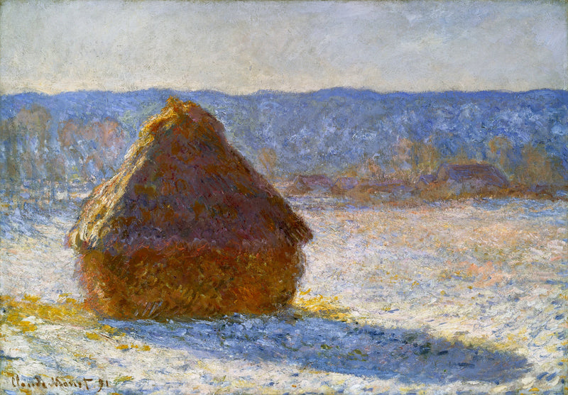 맷돌, 눈 효과, 아침 - Claude Monet