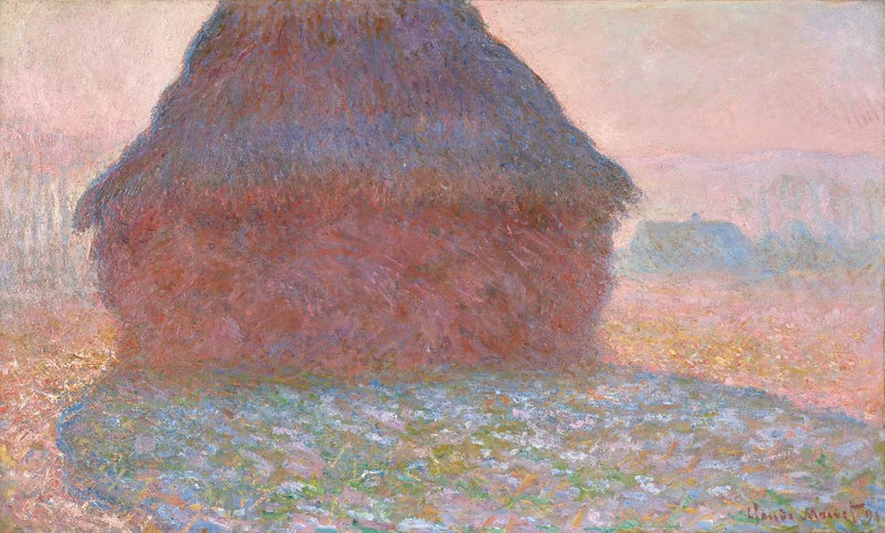 햇볕 아래의 곡물 더미 - Claude Monet