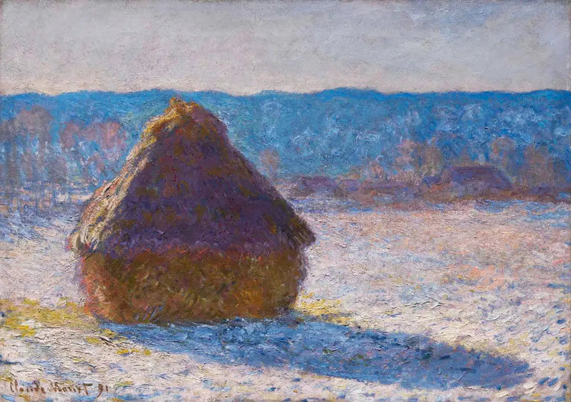 맷돌, 눈 효과, 아침 - Claude Monet
