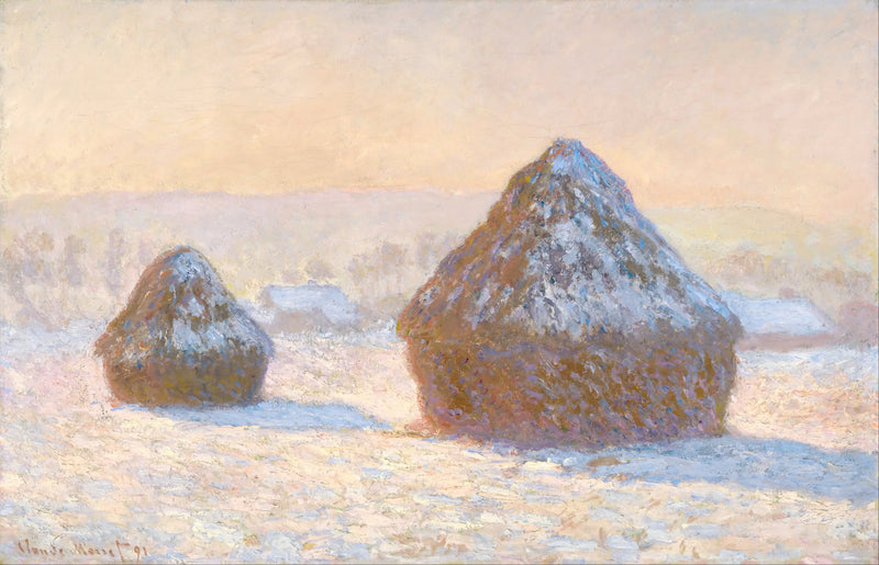 맷돌, 눈 효과, 아침 - Claude Monet