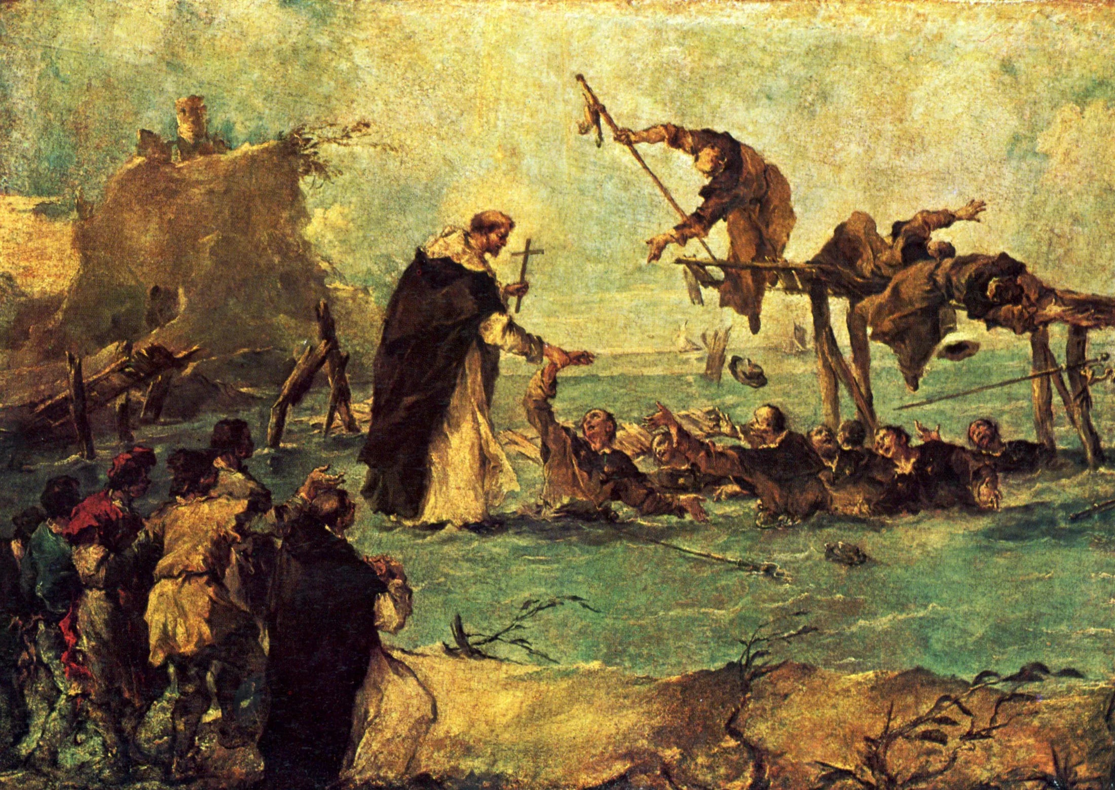 Miracle d'un saint dominicain - Francesco Guardi image 1 reproduction artisanale de tableau