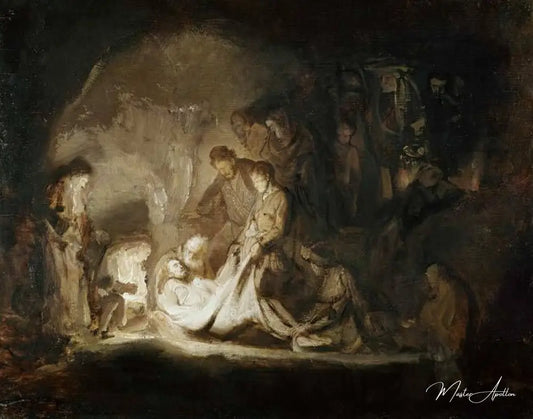 Mise au tombeau du Christ - Rembrandt van Rijn - Reproductions de tableaux et peintures haut de gamme