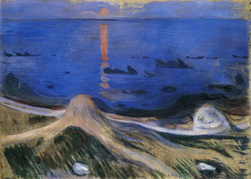 Reproduction du tableau « Mistère sur la berge - Edvard Munch » par Alpha Reproduction en peinture à l’huile