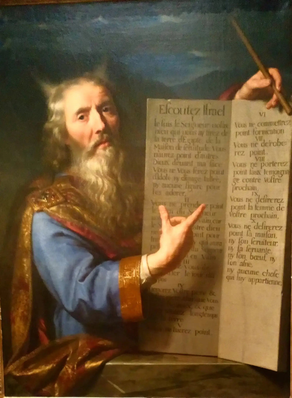 Moïse présentant les tables de la Loi - Philippe de Champaigne image 1 copie peinte à la main à l’huile