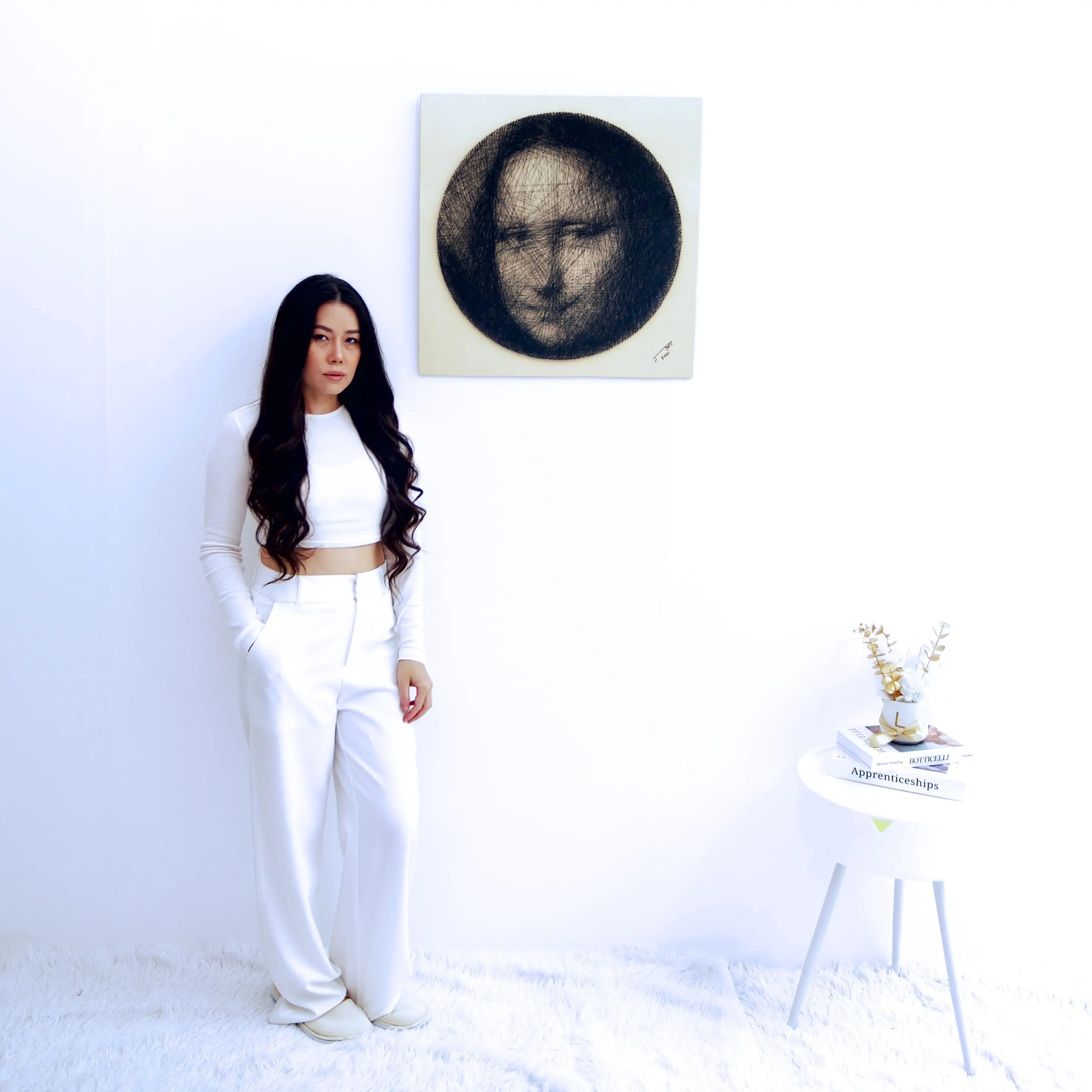 Mona Lisa String Art | 60 x 60 cm image 3 reproduction d’œuvre d’art à l’huile