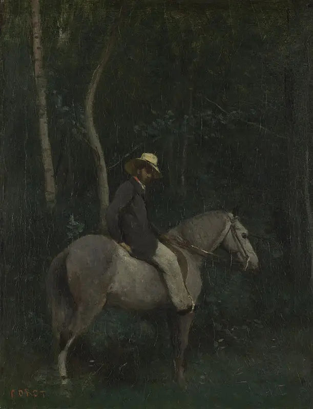 Monsieur Pivot à cheval - Jean-Baptiste Camille Corot - Alpha Reproduction