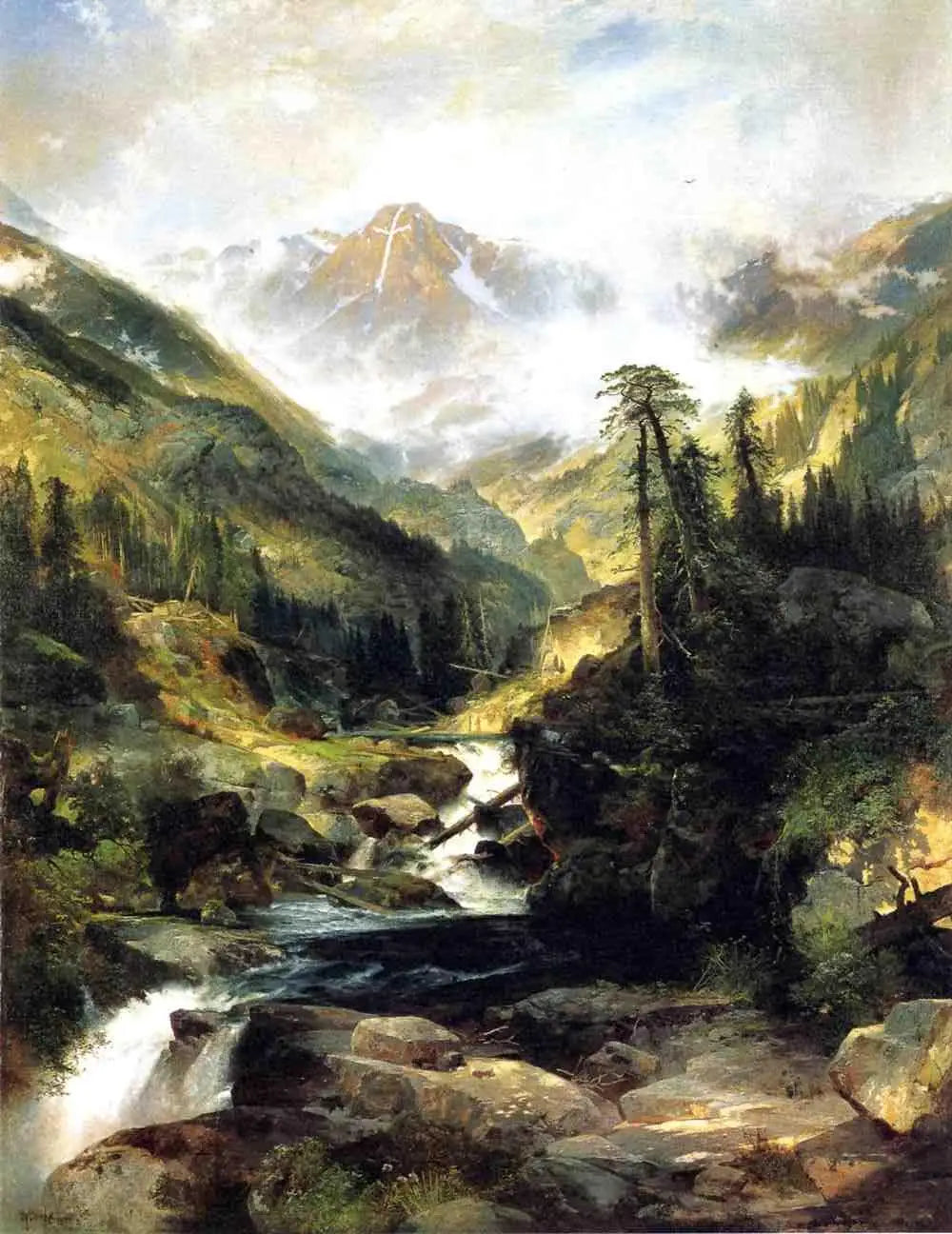 Montagne de la Sainte Croix - Thomas Moran image 1 reproduction artisanale de tableau