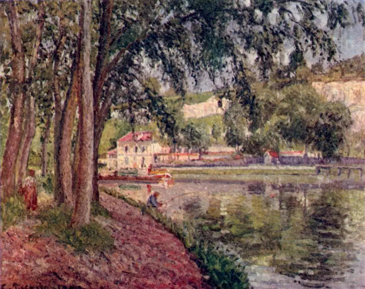 Moret, le canal du Loing - Camille Pissarro image 1 copie peinte à la main à l’huile