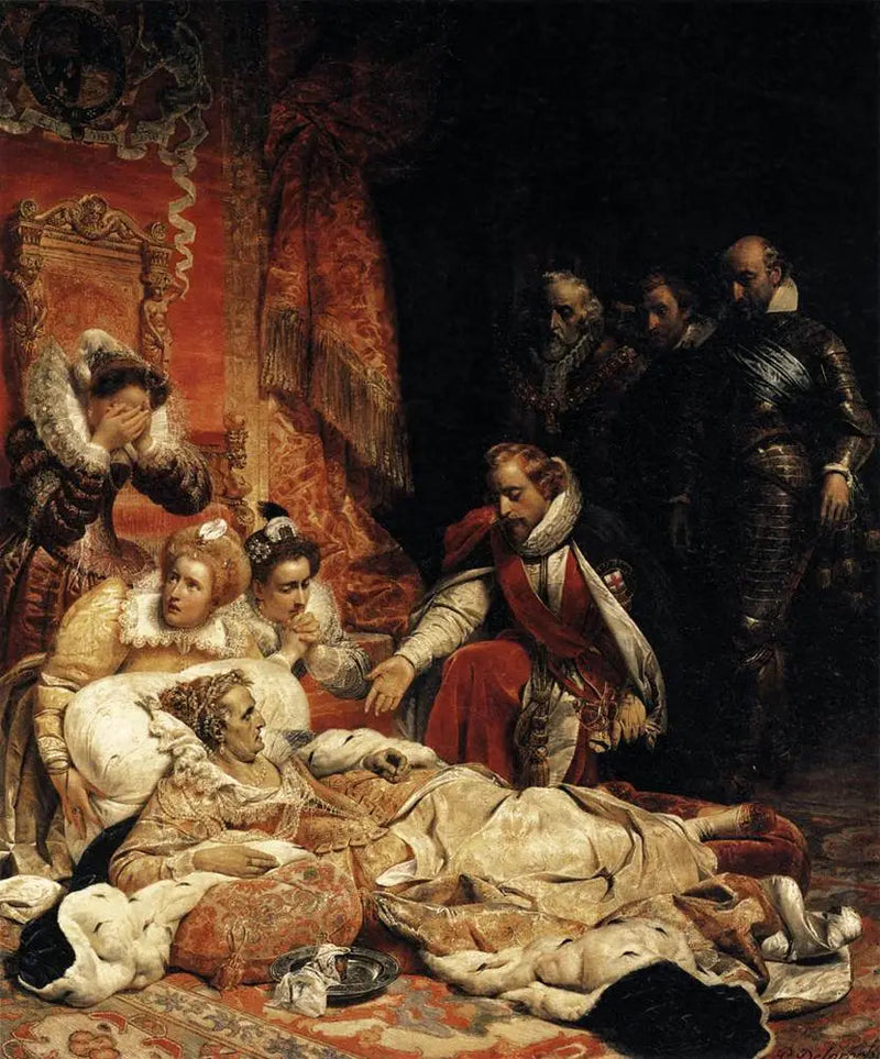 엘리자베스 여왕의 사망, 1603년 - 폴 들라로슈

Source:
Mort d'Elisabeth, reine d'Angleterre, en 1603 - Paul Delaroche