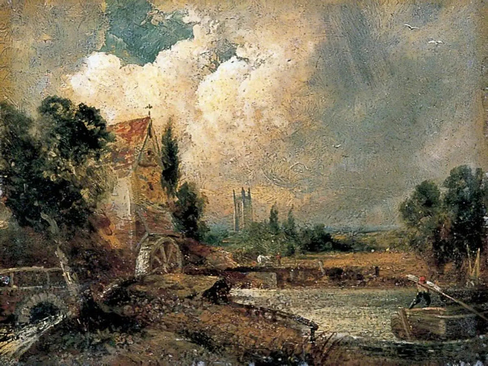 Moulin à eau à Flatford, Kent - John Constable image 1 reproduction artisanale de tableau