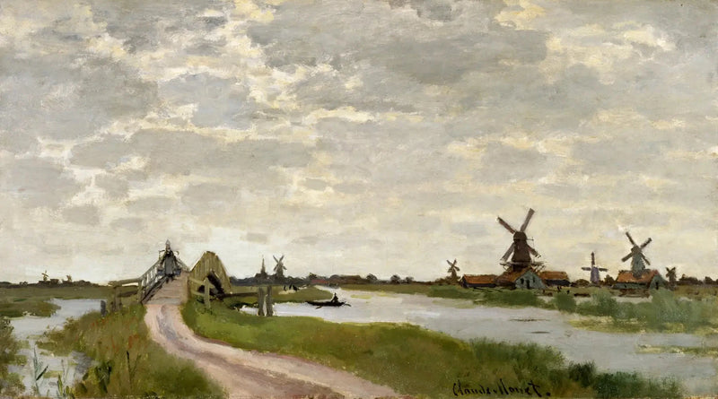 Zaandam W170 근처의 풍차 - Claude Monet