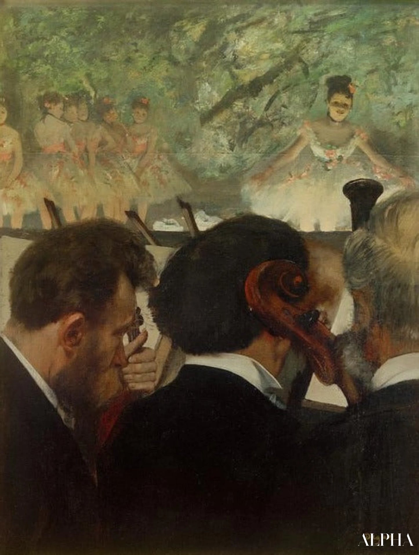 오케스트라의 음악가들 - Edgar Degas - 고급 그림 및 회화 복제본