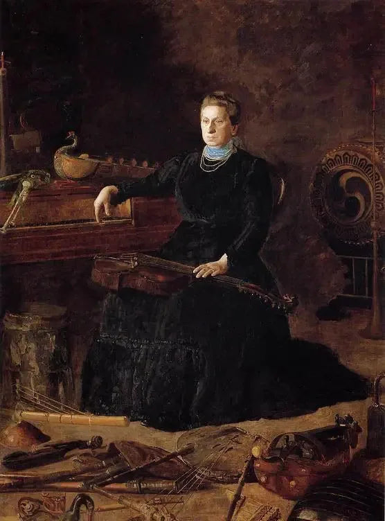 구식 음악 (Sarah Sagehorn Frishmuth 초상화) - Thomas Eakins