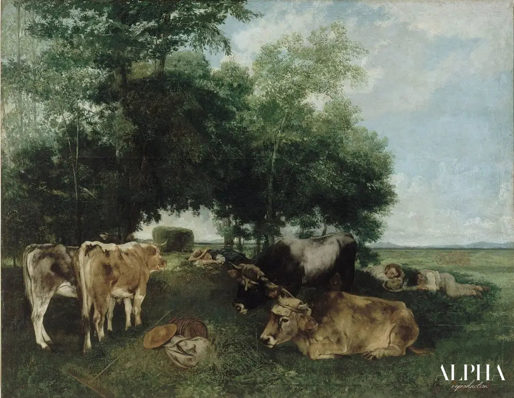 Nap à la saison des foins, montagnes du Doubs - Gustave Courbet - Reproductions de tableaux et peintures haut de gamme