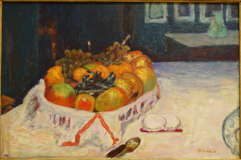 과일 바구니가 있는 정물화 - 피에르 보나르