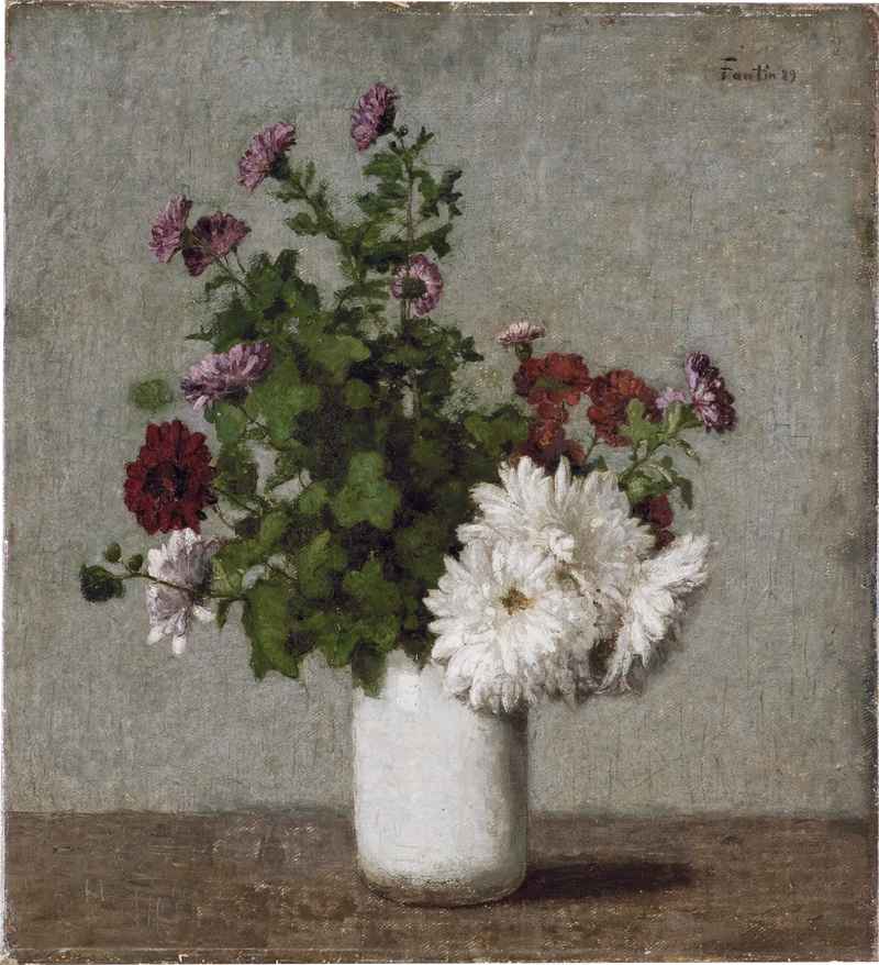 가든 플라워 정물: 흰 꽃병 속 가을 국화 - 앙리 판탱-라투르

Source:
Nature morte aux fleurs : chrysanthèmes d'automne dans un vase blanc - Henri Fantin-Latour