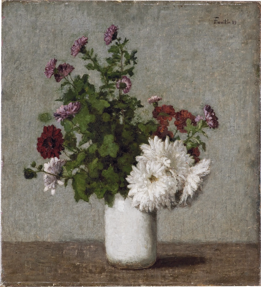 가든 플라워 정물: 흰 꽃병 속 가을 국화 - 앙리 판탱-라투르

Source:
Nature morte aux fleurs : chrysanthèmes d'automne dans un vase blanc - Henri Fantin-Latour
