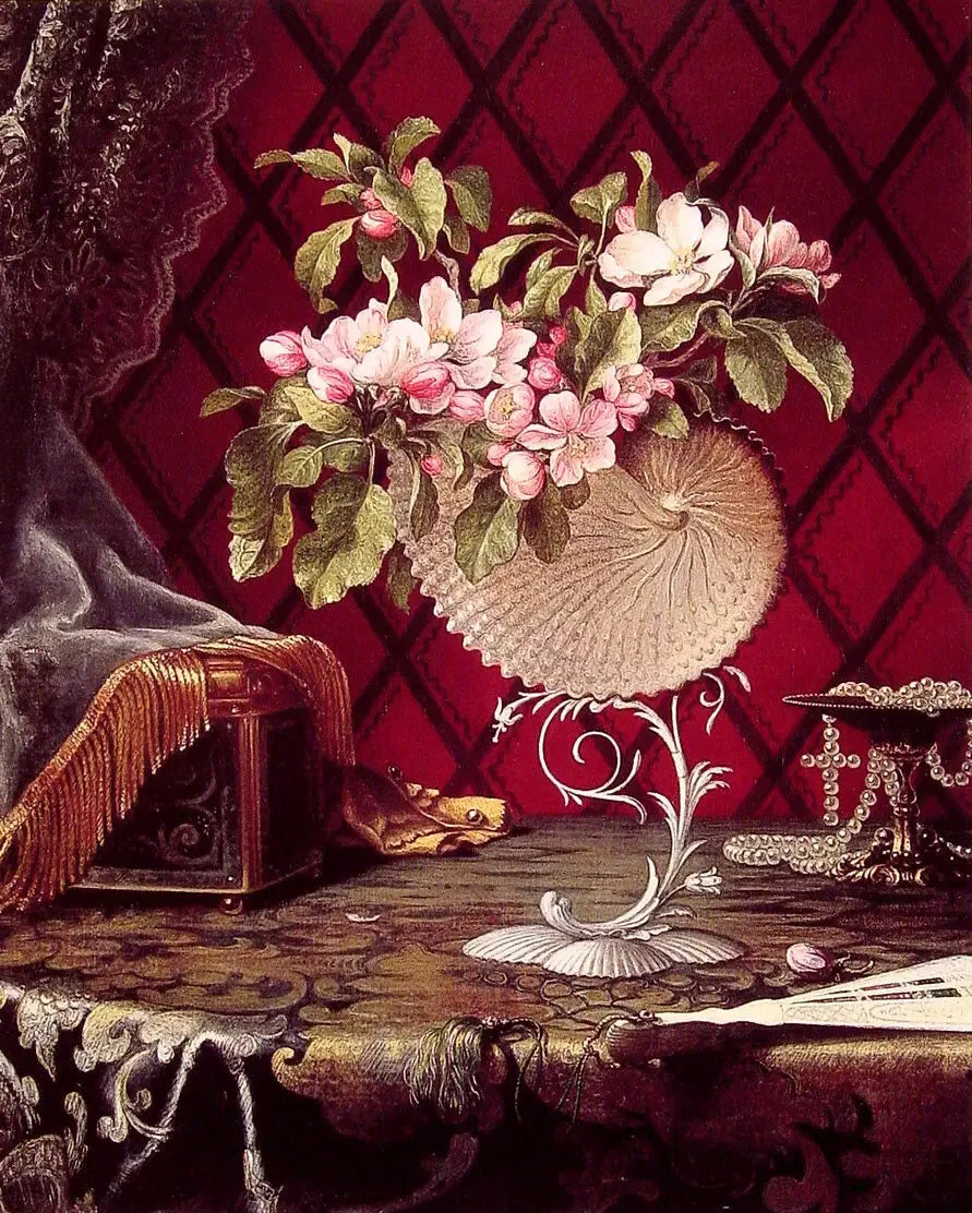 사과꽃 정물, 나홀로 조개껍질 안에 - 마틴 존슨 히드

Source:
Nature morte aux fleurs de pommier dans une coquille de nautile - Martin Johnson Heade