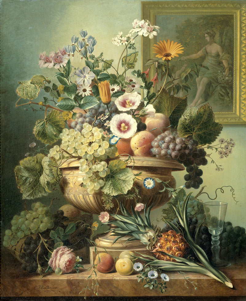 Nature morte aux fleurs et fruits - Eelke Jelles Eelkema
